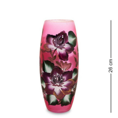 VZ-589 Ваза стеклянная "Жостово" h-260