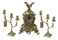 Каминные часы с канделябрами "Жюли"