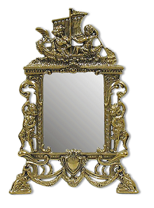 Настольные зеркало "Ангелы на корабле"