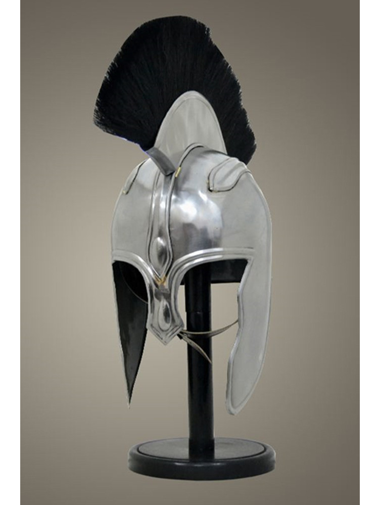 Шлем троянский "Ахиллес" с черным плюмажем