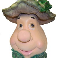 Декоративная садовая фигурка "Гриб с лягушкой"