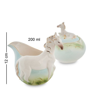 FM-75/ 2 Набор сахарница и молочник "Лошадь" (Pavone)