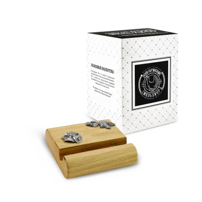 Подставка  для телефона малая "Новогодняя 3" никелированная