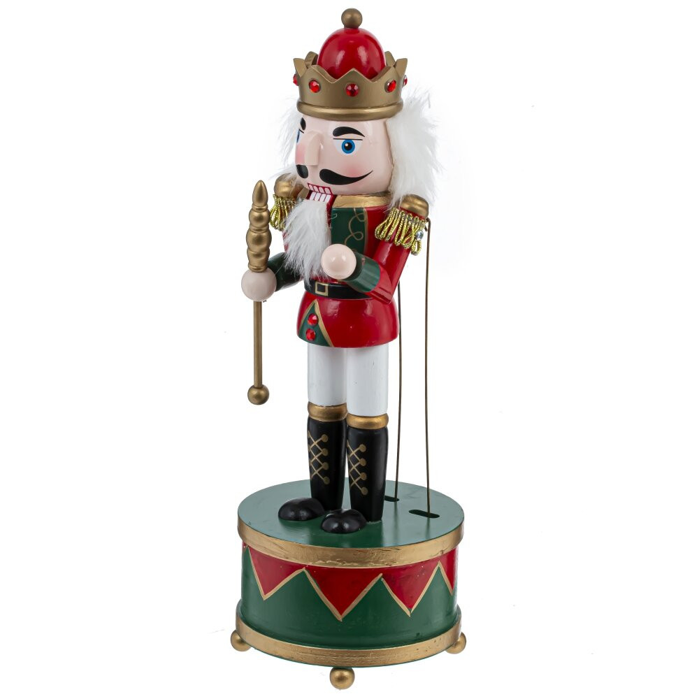 Фигурка декоративная "Щелкунчик" с музыкой и движением, L10,5 W10,5 H30,5 см