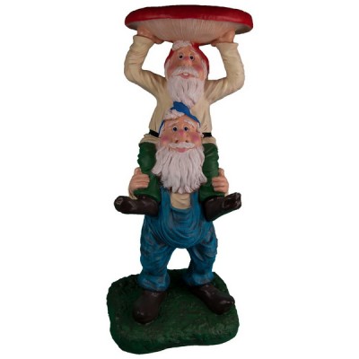 Декоративная садовая фигурка "Гномы под мухомором"