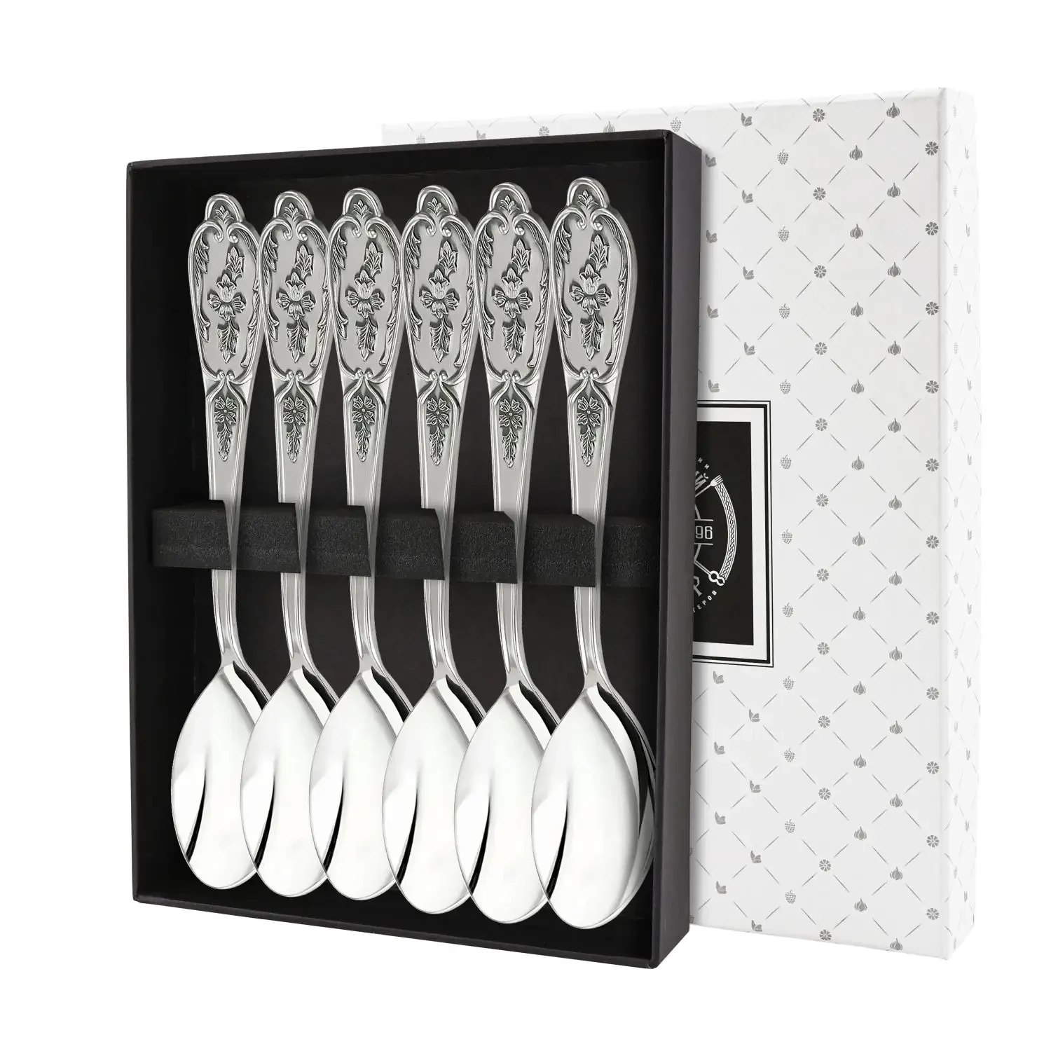 Набор чайных ложек "Весна" с чернением 6 предметов Набор чайных ложек "Весна" с чернением 6 предметов