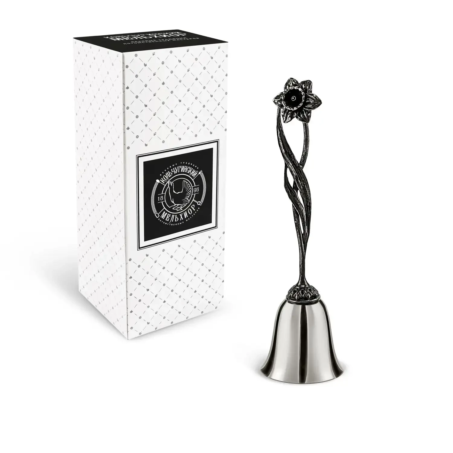 Колокольчик "Нарцисс" никелированный с чернением