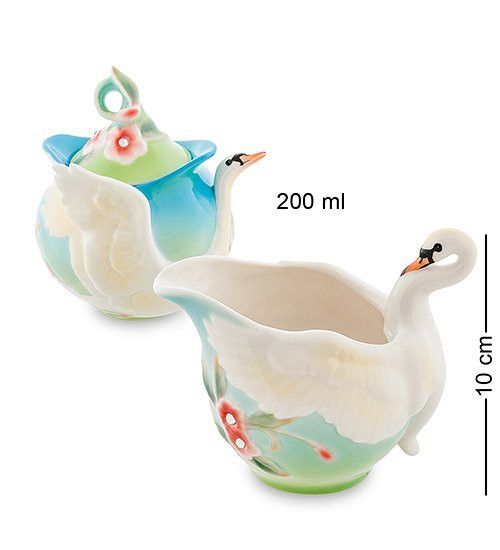 FM-76/ 2 Набор сахарница и молочник "Лебеди" (Pavone)