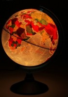 Глобус-светильник физико-политический рельефный №1