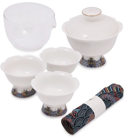 CRM-19 Чайный набор "Белый лотос"