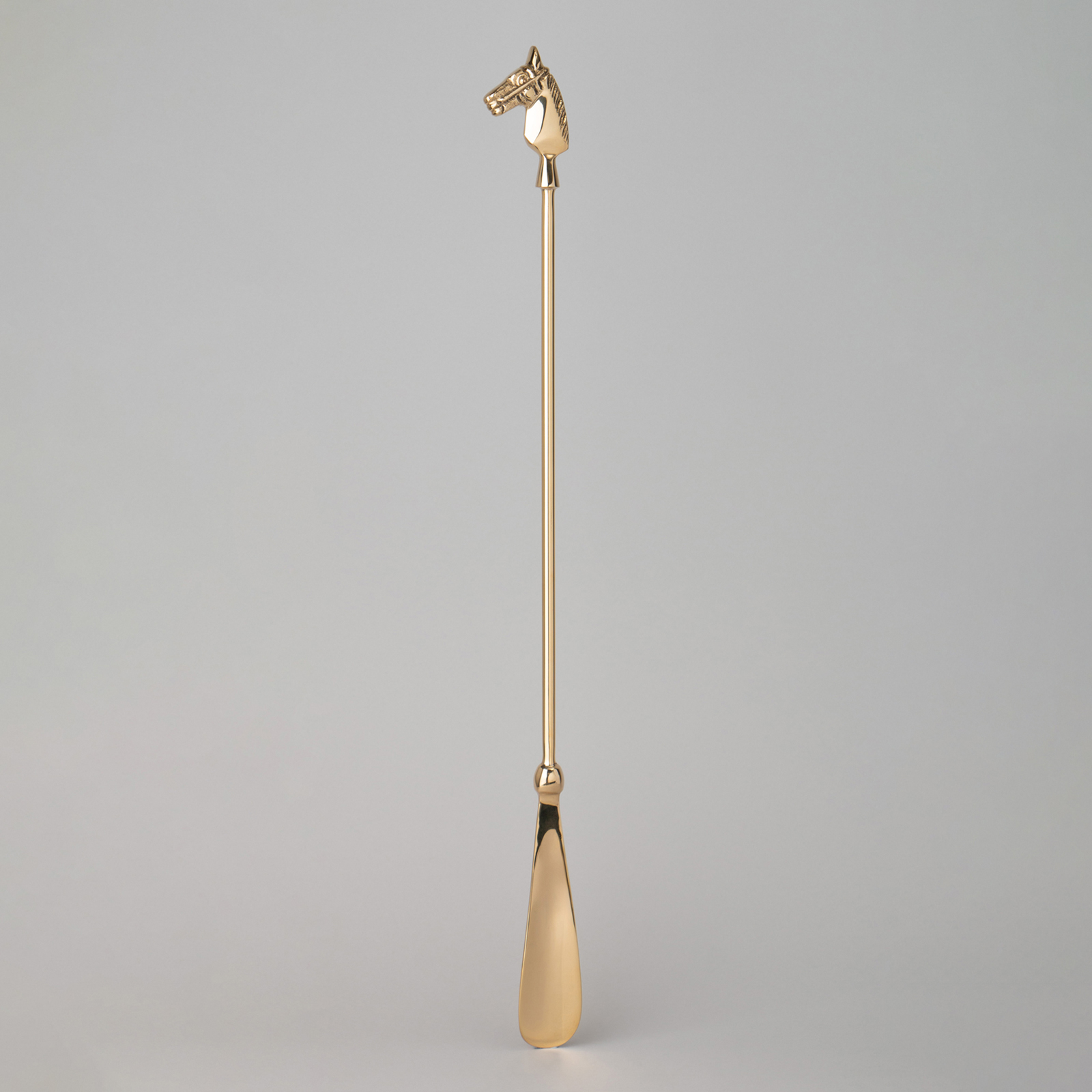 Ложка для обуви "Классика" (латунь/дерево), 52 см