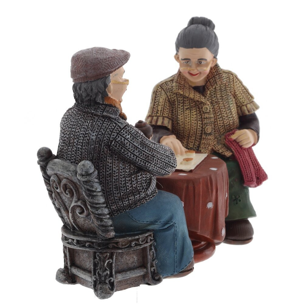 Фигурка декоративная "Бабушка с дедушкой", L18,5 W9 H14 см