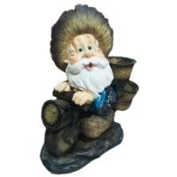 Декоративная садовая фигурка "Лесовичок на велосипеде"  