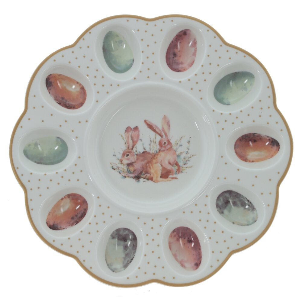 Тарелка для 10-ти яиц, L25,5 W25,5 H2,5 см