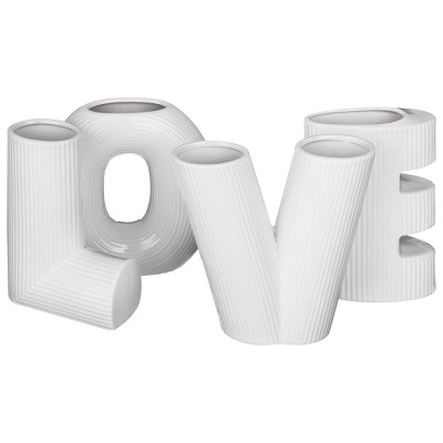 НАБОР ВАЗ "LOVE", ВЫСОТА 15.2СМ ЦВЕТ: БЕЛЫЙ