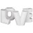 НАБОР ВАЗ "LOVE", ВЫСОТА 15.2СМ ЦВЕТ: БЕЛЫЙ