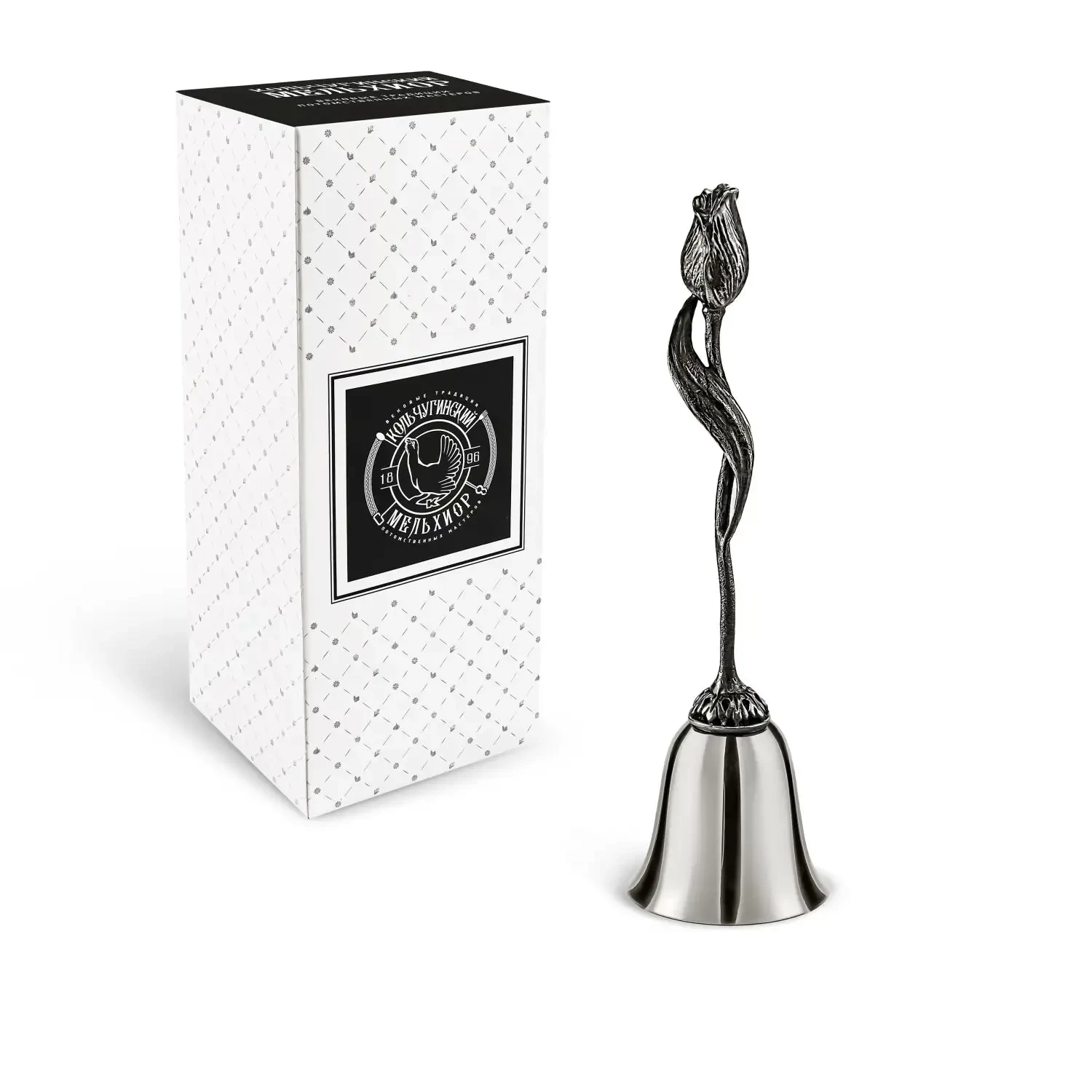 Колокольчик "Тюльпан" никелированный с чернением