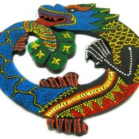 Настенное панно "Дракон цветной"