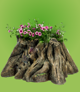 Садовое кашпо "Декоративная коряга"           