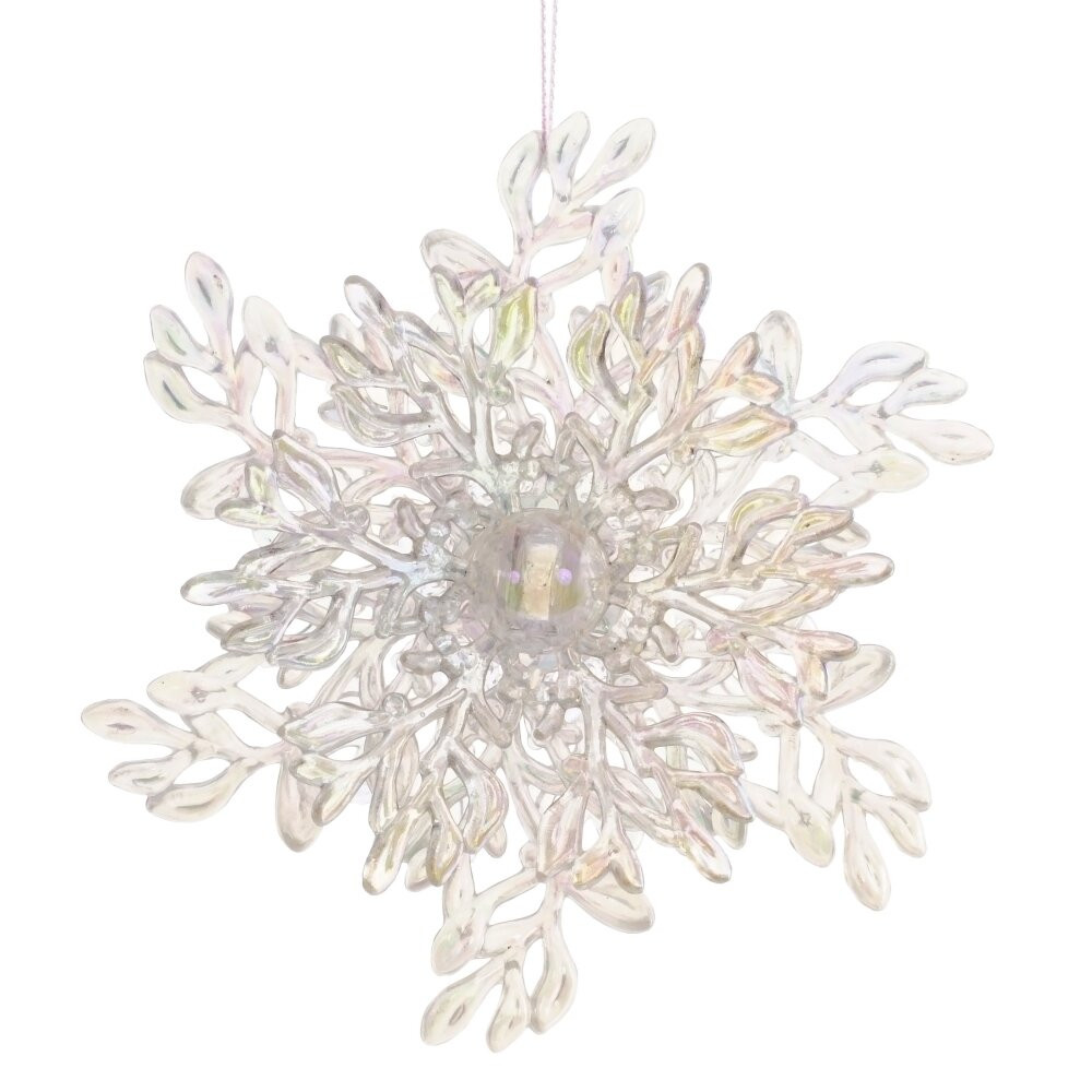 Украшение новогоднее "Снежинка", L11 W4,5 H12 см, 2в.