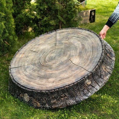 Декоративная крышка для люка "Спил дерева"