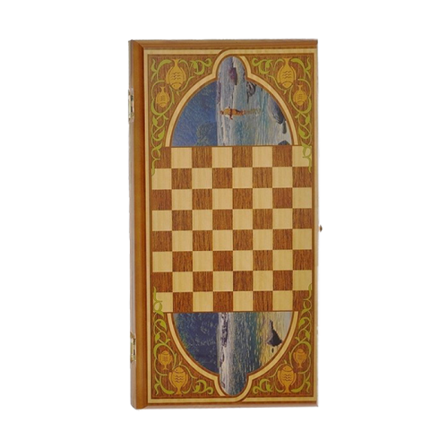 Нарды в деревянной коробке Рыбалка