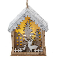 Изделие декоративное с подсветкой "Домик", L10 W5 H12,5 см, 3в., (LR54 3 шт.)