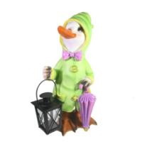 Декоративная садовая фигурка "Утенок с фонариком"                  