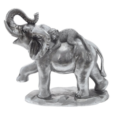 Фигурка декоративная "Слон с обезьянкой", L21 W9 H20 см