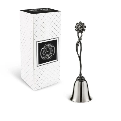 Колокольчик "Ромашка" никелированный с чернением