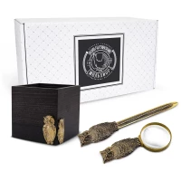 Набор канцелярский "Сова" латунный с чернением 3 предмета