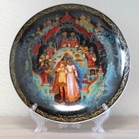 Декоративная тарелка "Пир на острове буяне"