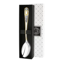 Ложка столовая №1 посеребренная с позолотой