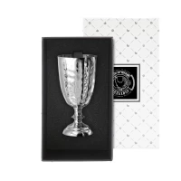 Рюмка "№1"  медная посеребренная кованая