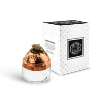 Банка под сыпучие продукты 420 мл. "Кукуруза" с медной кованой крышкой