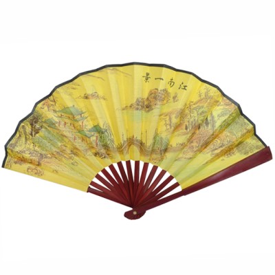 Веер 26х42см дерево, ткань