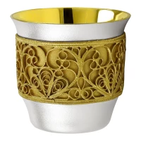 Стопка №13 из мельхиора с посеребрением