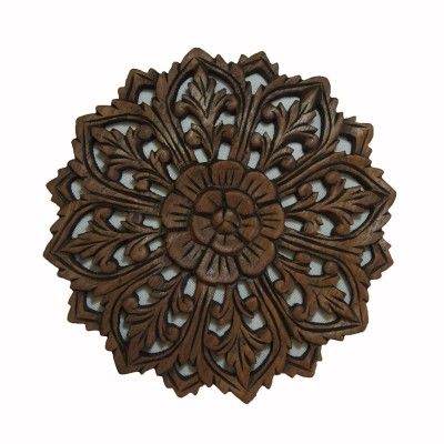 Панно круглое резное "Цветок" d30см