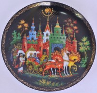 Декоративная тарелка "Золотой петушок"