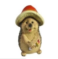 Декоративная садовая фигурка "Ежик в шляпке"                