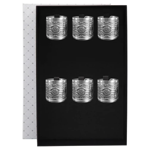 Набор колец для салфеток "Серебряная Роза"