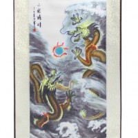 Настенное панно-свиток "Два дракона"