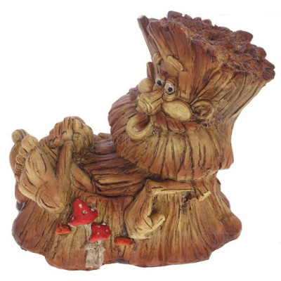 Декоративная садовая фигурка "Пенек-лесовичок" №1