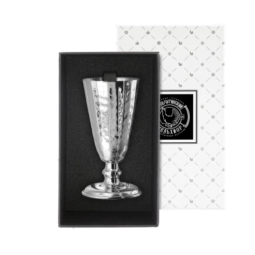 Рюмка "№4" медная посеребренная кованая Рюмка "№4" медная посеребренная кованая