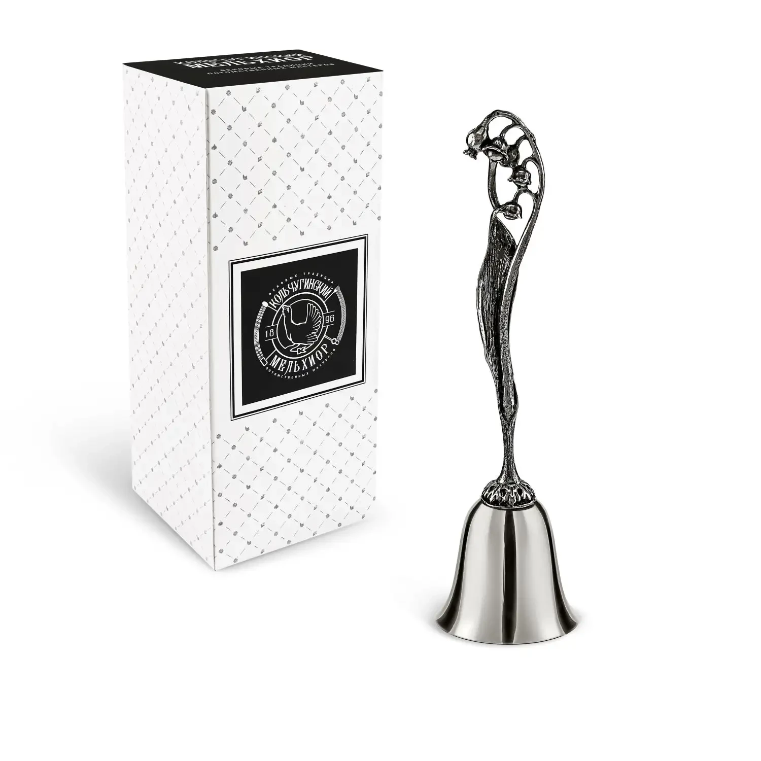 Колокольчик "Ландыш" никелированный с чернением