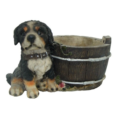 Декоративная фигурка "Щенок у кадушки"