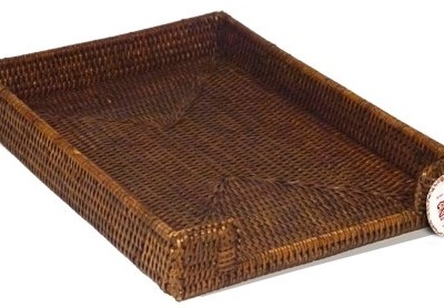 Плетеный поднос для бумаг