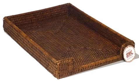 Плетеный поднос для бумаг