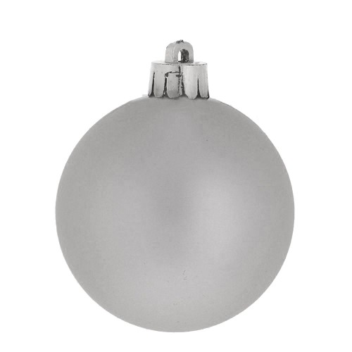 Набор из 6шт Украшение новогоднее Шар "Вензель серебристый", D 6 см, L11,5 W6 H17 см
