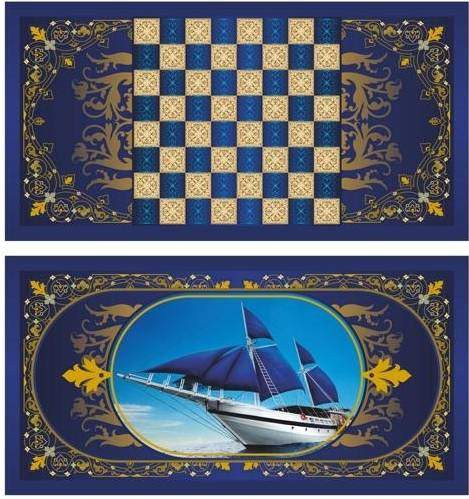 Нарды в деревянной коробке Фрегат